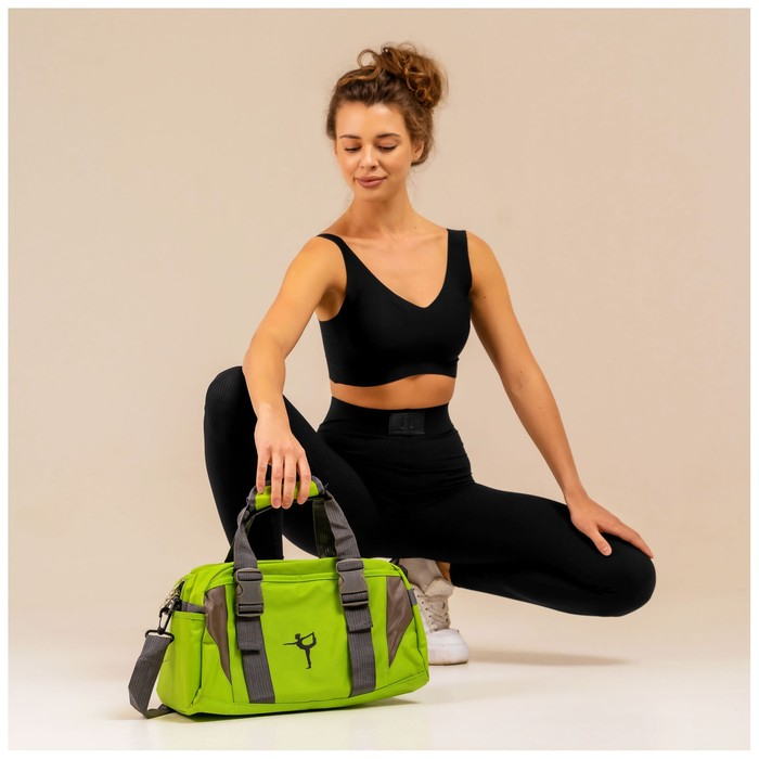 Сумка для йоги и гимнастики Sangh, 37х20х20 см, цвет зелёный Сумка для йоги и гимнастики Sangh, 37х20х20 см, цвет зелёный