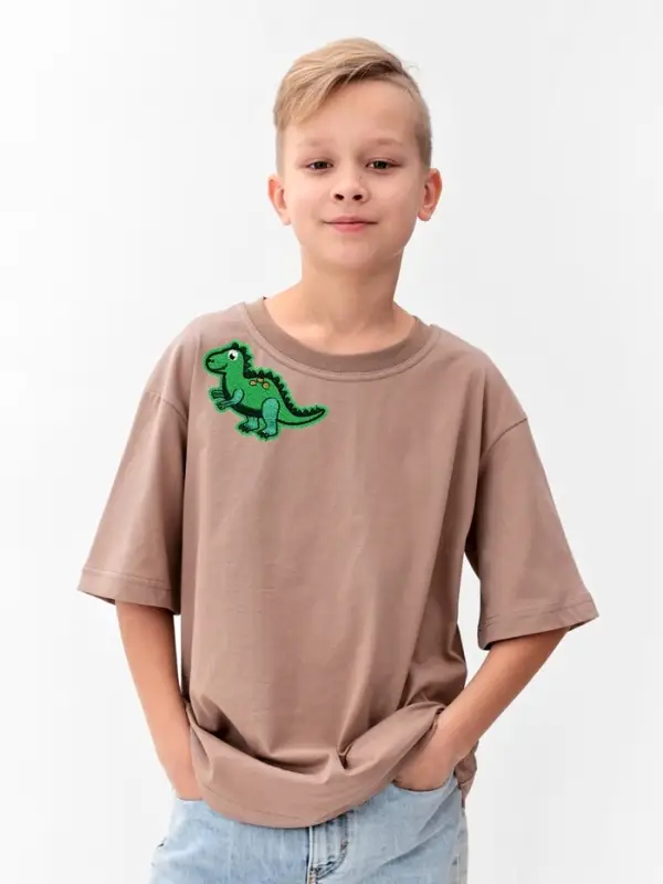 Термоаппликация «Дракоша», 7.5×5.5 см, зелёная