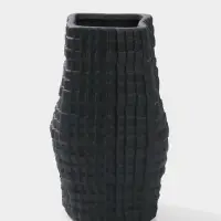 Ваза для цветов &laquo;Джорадо&raquo;, 20&times;11 см, керамика, чёрная