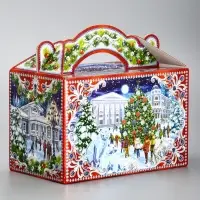 Подарочная новогодняя коробка &laquo;На Катке&raquo; 20&times;12&times;19 см