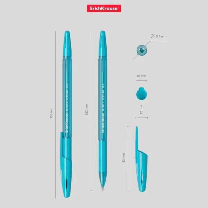 Ручка шариковая ErichKrause R-301 Spring Stick & Grip, узел 0.7 мм, чернила синие, резиновый держатель, длина линии письма 2000 метров,МИКС Ручка шариковая ErichKrause R-301 Spring Stick & Grip, узел 0.7 мм, чернила синие, резиновый держатель, длина линии письма 2000 метров,МИКС