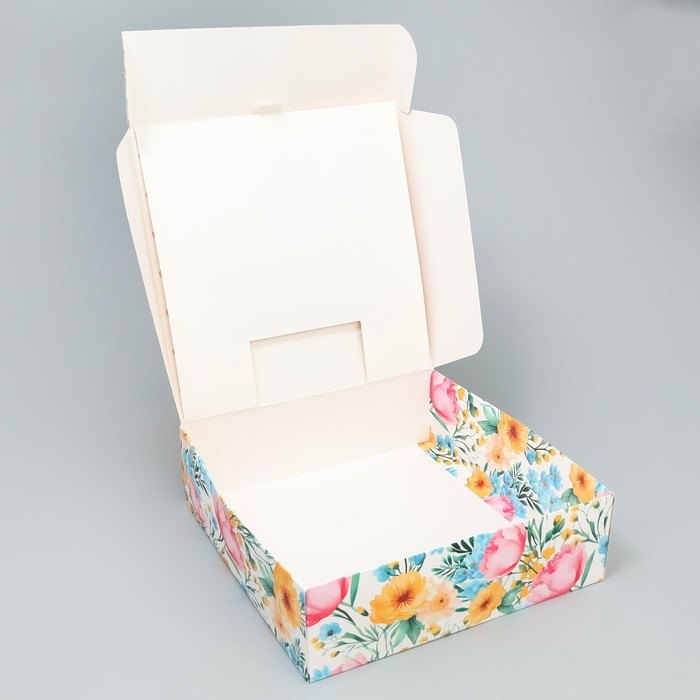 Коробка подарочная складная, упаковка, «Расцветай», 26 х 26 х 8 см Коробка подарочная складная, упаковка, «Расцветай», 26 х 26 х 8 см