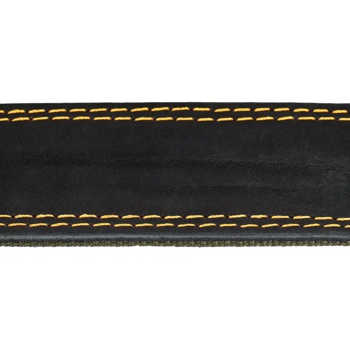 Ошейник комбинированный, 83&times;4.5 см, ОШ 50-70 см, кожа, брезент, чёрный