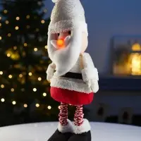 Светодиодная фигура &laquo;Дед Мороз&raquo; 55-84 см, текстиль, телескопические ножки, 1 LED, от батареек LR1130&times;3, свечение тёплое белое