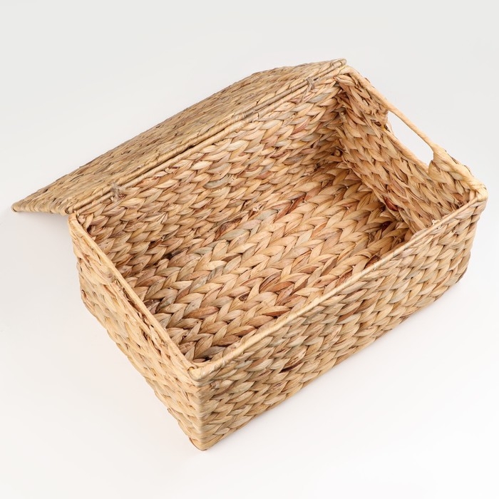 Корзина плетеная с крышкой 40х25х18 см Корзина плетеная с крышкой 40х25х18 см