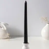 Набор свечей античных 25 см, 2 шт., 58 г, 7 ч, чёрный