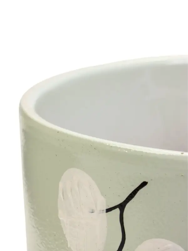 Горшок цветочный с поддоном 3,4 л, керамика  Горшок цветочный с поддоном 3,4 л, керамика "Листья" (М)