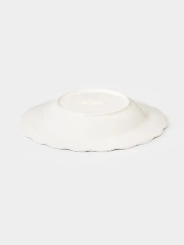 Тарелка глубокая Garden rose, d=24 см, 630 мл, фарфор, белая