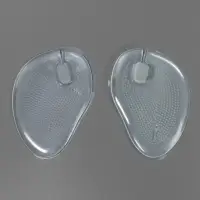 Полустельки для обуви, с протектором, с разделителем, силиконовые, 9.4&times;6.4 см, пара, прозрачные