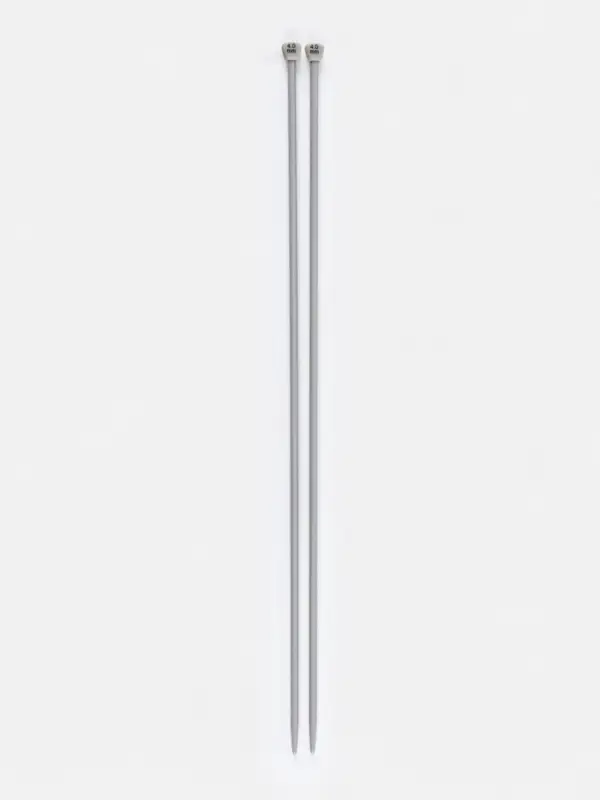 Спицы для вязания, прямые, с тефлоновым покрытием, d=4 мм, 35 см, 2 шт.