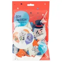 Воздушные шары латексные 12" &laquo;Мистер Ли и Зайка полицейский&raquo;, набор 25 шт. МИКС