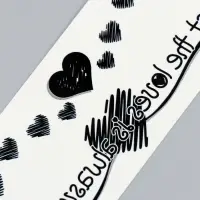 Переводные тату чёрные &laquo;Браслеты из сердец&raquo;, временные татуировки, 20.8&times;4.7 см