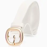 Ремень женский, 2.8&times;105 см, 1 прокол, золотистая пряжка, белый