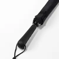 Зонт - трость полуавтоматический &laquo;Однотонный&raquo;, 16 спиц, R=48/55 см, d=96 см, чёрный