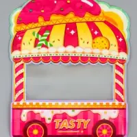 Пакет подарочный, с zip-lock застежкой &laquo;Сладости&raquo;, с окном, в форме фургончика, 18&times;18.5+4.5 см