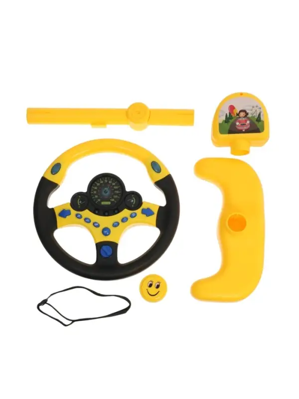 Руль музыкальный "Cупер водитель" с кронштейном, свет, звук