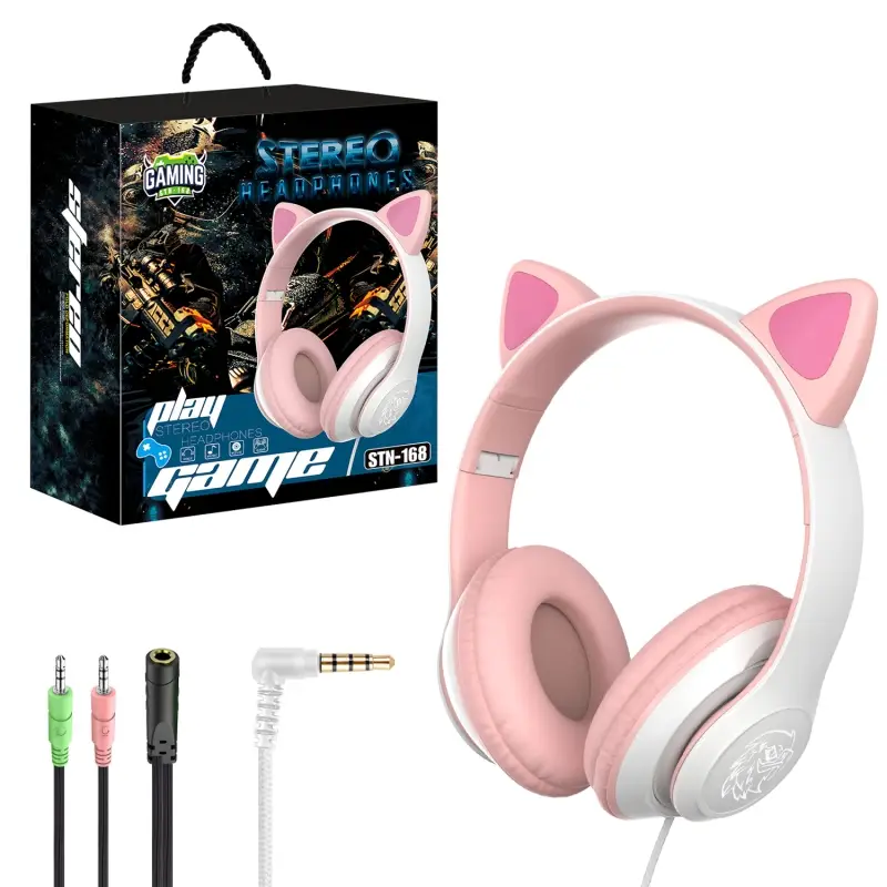 Наушники STN-168 Pink jack 3.5mm Наушники STN-168 Pink jack 3.5mm