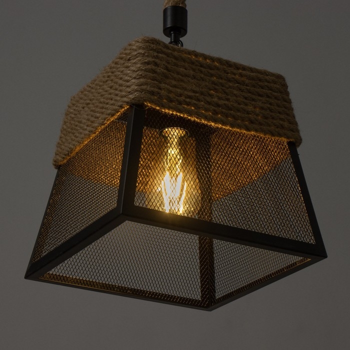 Светильник BayerLux "Куб" 1хЕ27 40Вт черный 25х25х53см