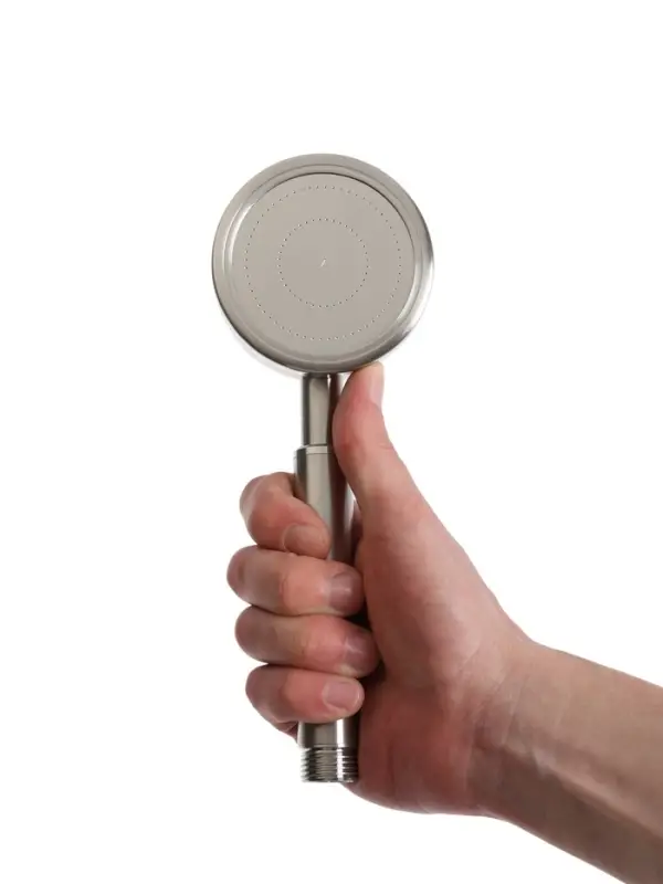 Лейка для душа ZEIN Z059, 1 режим, d=80 мм, микроточки, нержавеющая сталь, сатин