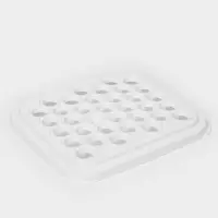 Пельменница IDEA, 35 ячеек, d=2.5 см, 25.5&times;28&times;2.9 см, пластик, белый