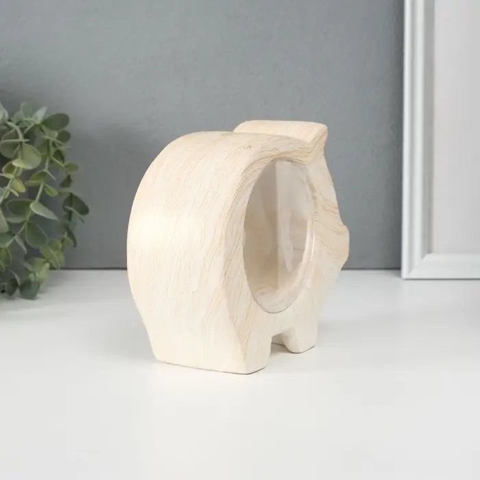 Копилка для денег &laquo;Свинья с пустым животом&raquo;, керамика под дерево, 16&times;6.6&times;13.5 см