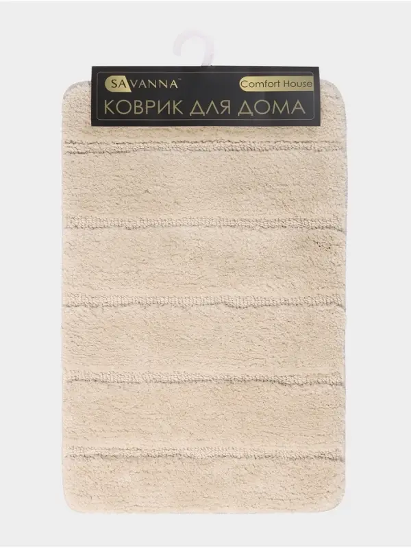 Коврик Savanna, 40&times;60 см, ворс 2 см, микрофибра, бежевый