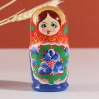 Матрёшка дерево &laquo;Любовь&raquo;, красный платок, 5-кукольная, 11.5 см