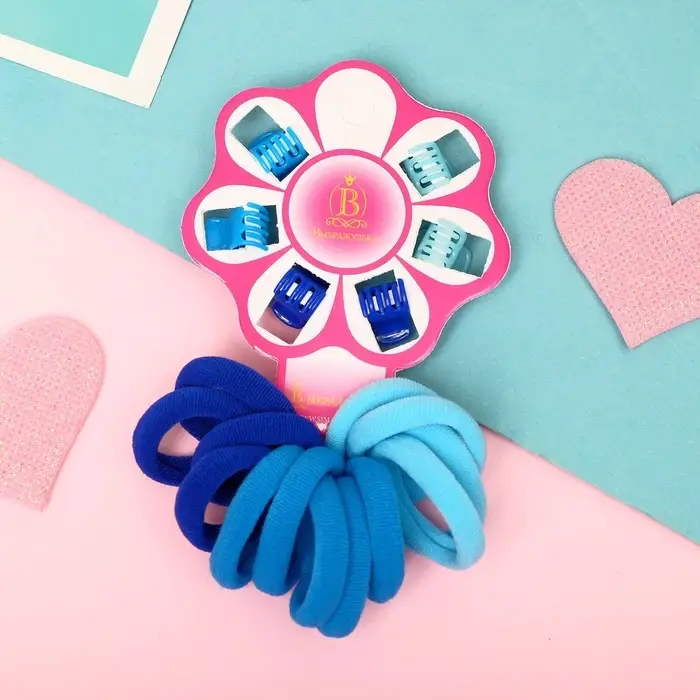 Набор для волос Набор для волос "Ромашка" (6 крабов, 12 резинок) синий голубой