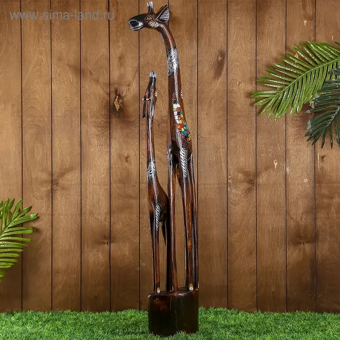 Интерьерный сувенир "Два жирафа - радуга" 100х19х8 см Интерьерный сувенир "Два жирафа - радуга" 100х19х8 см
