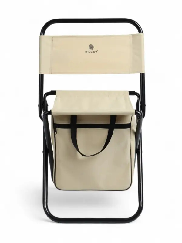 Стул туристический maclay, 28&times;35&times;58 см, до 90 кг, с сумкой, складной, со спинкой, серый