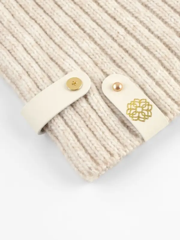 Бирка с кнопкой &laquo;Мандала&raquo; TEIRA, с тиснением, 8&times;1.5 см, 10 шт., цвет золотой, молочный