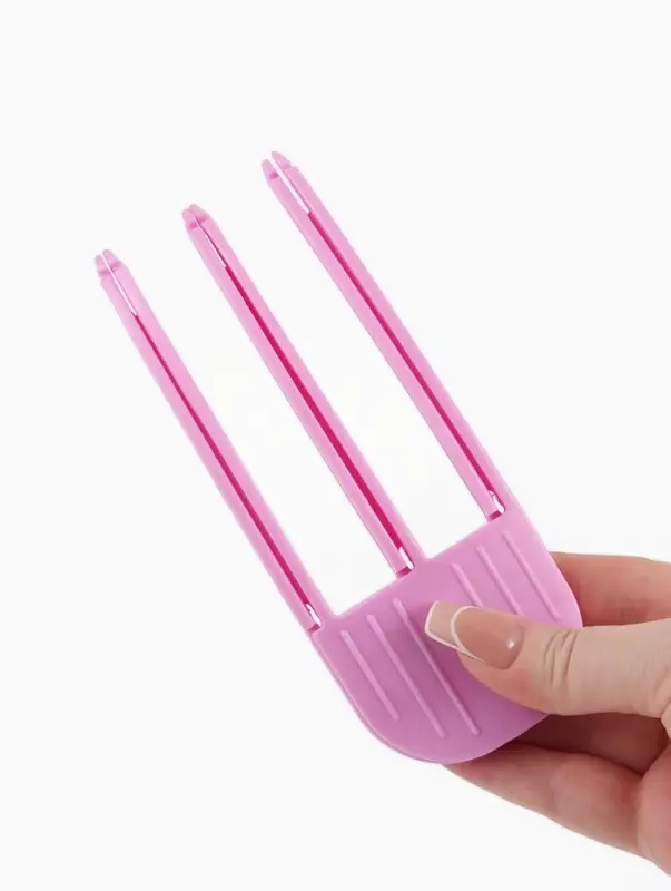 Зажимы для прикорневого объёма волос (наб 2шт цена за наб) розовый пластик накл QF