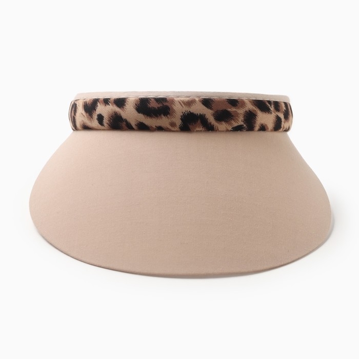 Козырёк женский MINAKU "Leopard" цвет пудровый, р-р  56-58
