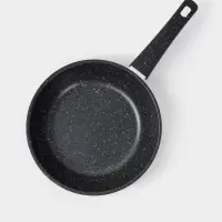 Сковорода Доляна Black Rock, d=22 см, ручка софт тач, антипригарное покрытие, чёрная