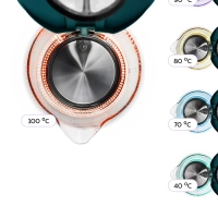 Чайник электрический стеклянный с подсветкой КТ-640 - 1.7 л