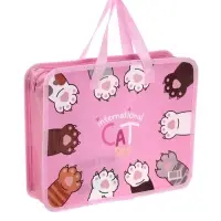 Папка с ручками &laquo;Лапки&raquo;, А4, пластиковая, 70 мм, 322&times;256 мм