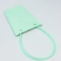 Сумка для цветов тиснение мята влагостойкая, 17&times;17 - 11.5&times;11.5 - 20 см