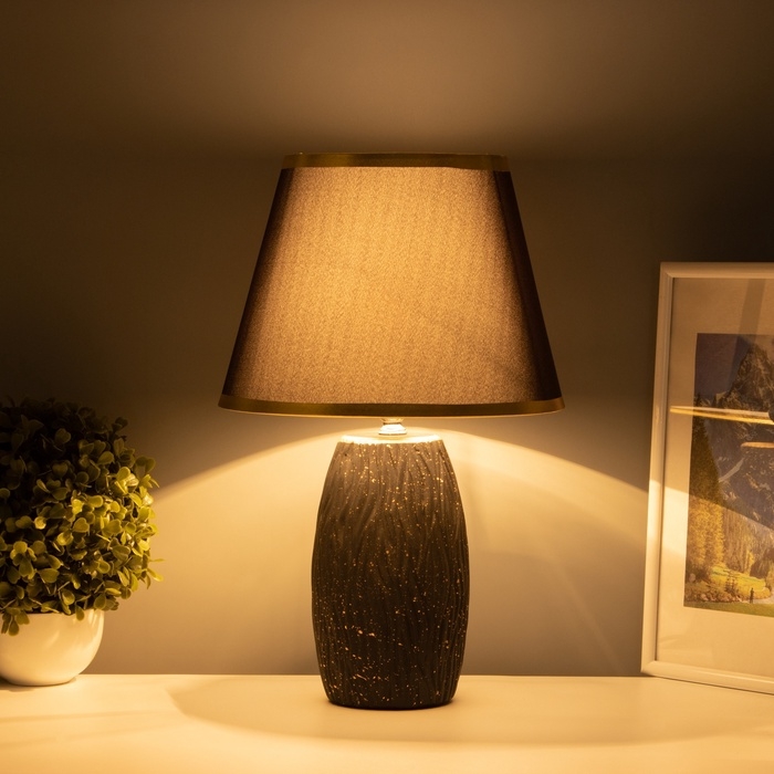 Лампа настольная Лампа настольная "Клойд" 1х40Вт Е27 черный/золото 25х25х40см