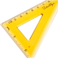 Треугольник пластиковый 12 см. катет 30 градусов (оранжевый) , ТК12