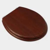 Сиденье для унитаза с крышкой &laquo;Натуральное дерево&raquo;, 45&times;35 см, цвет орех