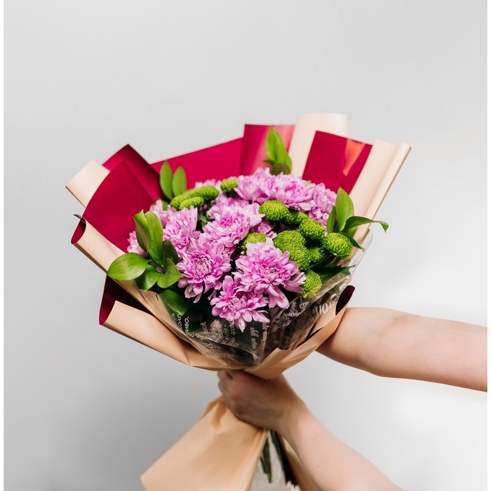 Плёнка для цветов упаковочная пудровая двухсторонняя «Бордо + жемчужно-розовый», 50 мкм, 0.5 х 9 м Плёнка для цветов упаковочная пудровая двухсторонняя «Бордо + жемчужно-розовый», 50 мкм, 0.5 х 9 м