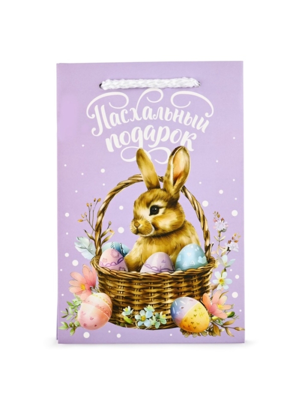 Пакет подарочный под кулич «Пасха», заяц, 12 х 18 х 12 см Пакет подарочный под кулич «Пасха», заяц, 12 х 18 х 12 см