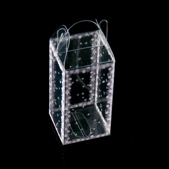 Коробка подарочная новогодняя складная ПВХ «Зимушка» 4×4×8 см Коробка подарочная новогодняя складная ПВХ «Зимушка» 4×4×8 см