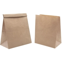 Пакет бумажный 220х120х290 мм, 50 гр/м2, прям.дно,крафт, 1000 шт/уп