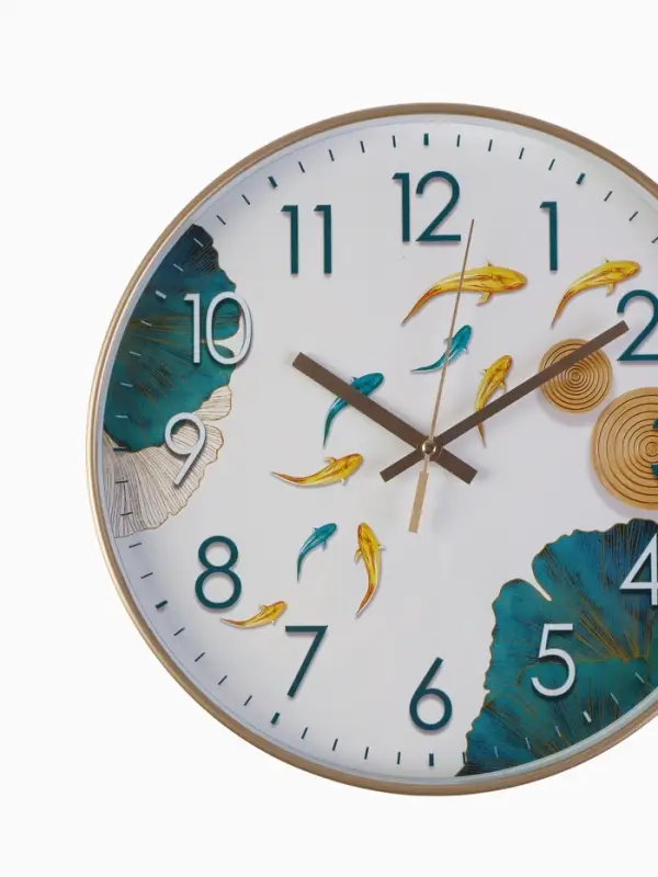 Часы настенные интерьерные &laquo;Рыбки&raquo;, бесшумные, плавный ход, d=30 см, от батарейки 1&times;АА