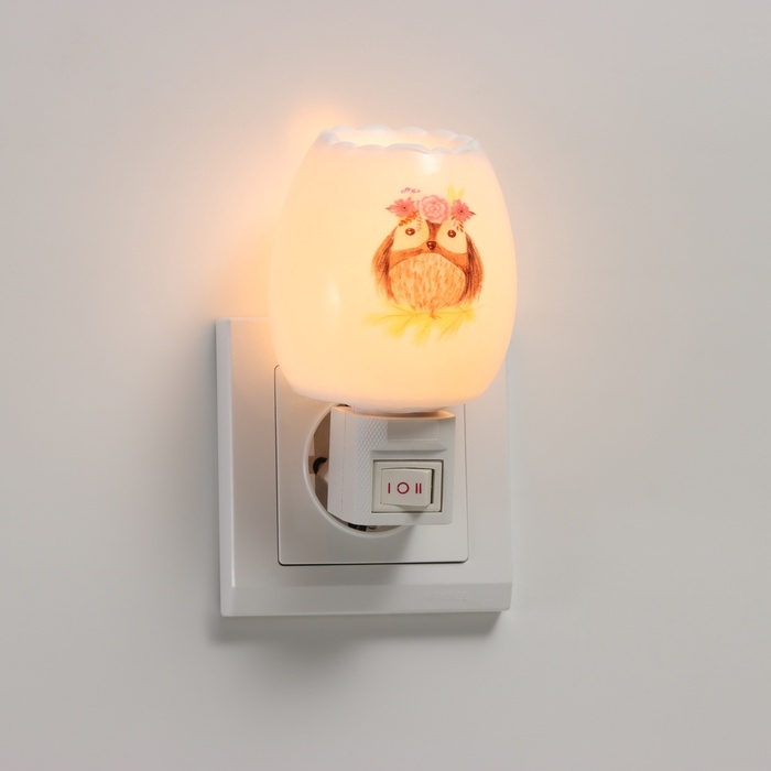 Светильник Светильник "Тетушка сова" 1х7Вт Е11 белый 6х7х11см