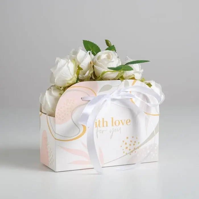 Переноска для цветов складная «With love for you», 17 × 13 × 7 см Переноска для цветов складная «With love for you», 17 × 13 × 7 см