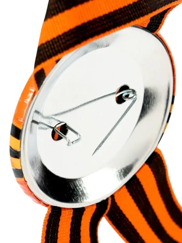 Значок закатной с георгиевской лентой «9 мая» Значок закатной с георгиевской лентой «9 мая»