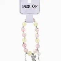 Браслет с подвесками &laquo;Сахарный. Мишка&raquo;, шар №10/8, d=6 см, розовый, жёлтый в серебре