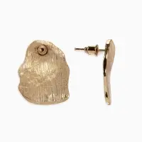 Серьги металл «Мятые», цвет золото Серьги металл «Мятые», цвет золото